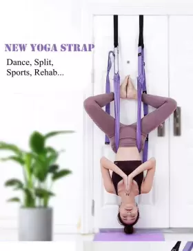782910404108 TOCO FREIDO Waist Leg Stretch Strap Yoga Fitness #2