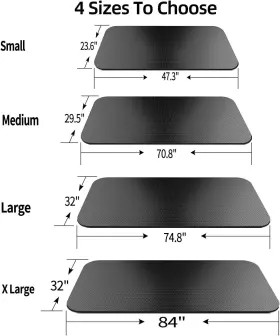 796112318354 TONINT Exercise Mat Treadmill Bike Trainer #2