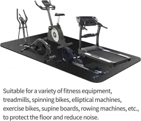 796112318354 TONINT Exercise Mat Treadmill Bike Trainer #3