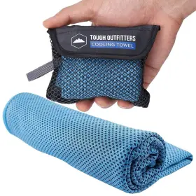 Ct-light-blue TOUGH OUTDOORS Cooling Towel Neck Wrap