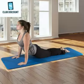 80-5134-BLUE TRADEMARK GLB Yoga Mat Exercise Foam Strap Gym #2