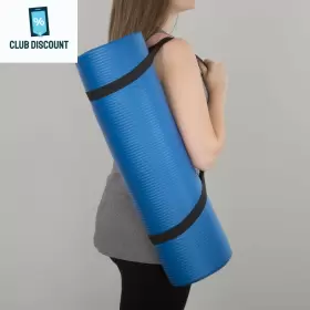 80-5134-BLUE TRADEMARK GLB Yoga Mat Exercise Foam Strap Gym #3