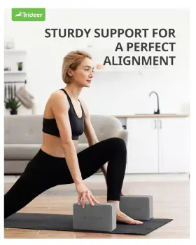 B09WMV8ZCG TRIDEER Yoga Blocks High Density Eva Foam Pack