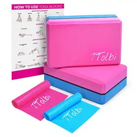 781661993114 TTOLBI Yoga Blocks Pack Resistance Bands Slip