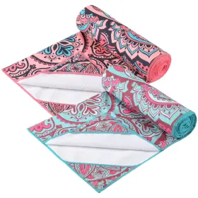 QQ-TUDOMRO-2068 TUDOMRO Yoga Towel Slip Mat Pink