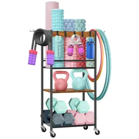 K174 TUENORT Gym Storage Rack Yoga Mat Workout Orga