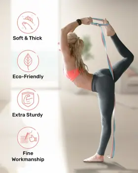 046708560286 TUMAZ Yoga Strap Stretch Bands Feet Safe #3
