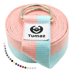 046708560286 TUMAZ Yoga Strap Stretch Bands Feet Safe