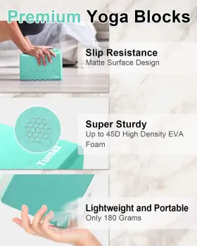 046708562945 TUMAZ Yoga Blocks Pack Eva Foam Strap Set Heart #3