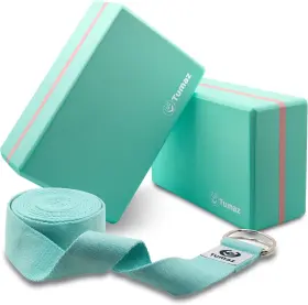 046708562945 TUMAZ Yoga Blocks Pack Eva Foam Strap Set Heart