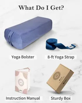 445016051081 TUMAZ Yoga Bolster Set Pillow Restorative #3