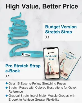 ML0680TG TUMAZ Usaa Stretching Strap Loops Elastic Yoga #2