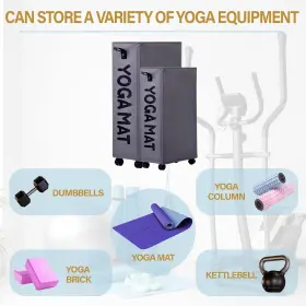313023814845 TWIRA Yoga Mat Storage Gym Rack Foam Roller #3