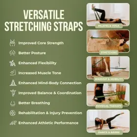 642461681222 TWO8 BANDZ Pilates Box Stretch Straps Loops Door #3