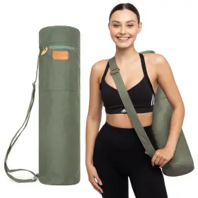UD-YBA-L-GRN-CAN-V1 UDANA Canvas Yoga Mat Bag Women Men
