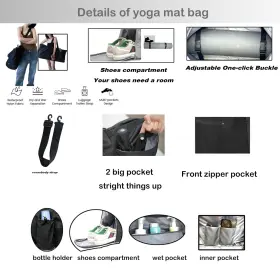 762716367074 UHAWI Yoga Mat Bag Shoes Crossbo #2