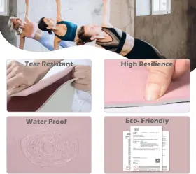 759583132928 UMINEUX Yoga Mat Slip Parfait Pink #3