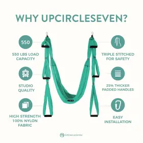 672440250606 UPCIRCLESEVEN Aerial Yoga Swing Set Ceiling #2