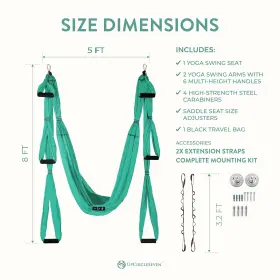 672440250606 UPCIRCLESEVEN Aerial Yoga Swing Set Ceiling #3