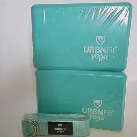 5333611986 URBNFIT Yoga Slip Foam Block Set Strap