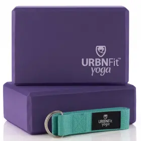 704751184452 URBNFIT Yoga Pack Foam Block Set Strap Exercise 704751184452 URBNFIT Yoga Pack Foam Block Set Strap Exercise