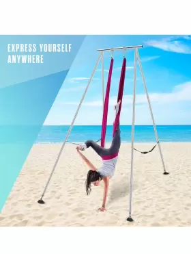 0B21F002GDFS VEVOR Aerial Silks Yoga Swing Stand Set #3