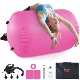 197988631378 VEVOR Air Mat Tumble Track Spot Round Inflatable