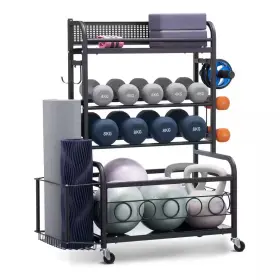 445022845827 VEVOR Yoga Mat Storage Rack Gym Workout Powder