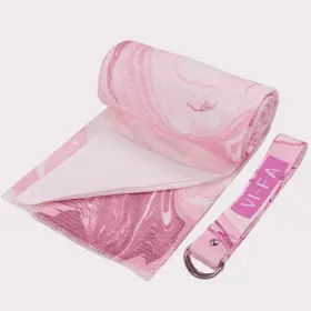 YMT2024803 VI-FA Yoga Mat Towel Slip Microfiber Marble Pink