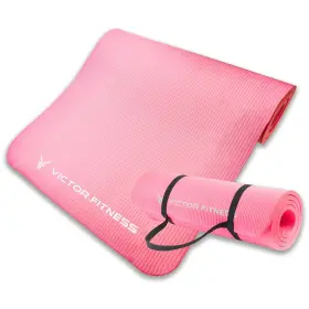 810021840024 VICTOR FITNESS Yoga Think Pink Mat Exercis
