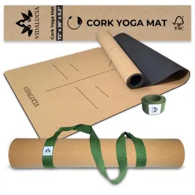 VCYM01-1P VIDALUCIA Cork Yoga Mat Slip Fsc Portuguese