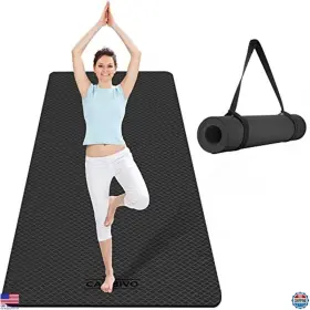 B07SNSVR52 VISIT THE CAMBIVO STORE Slip Yoga Mat Tpe Fitness