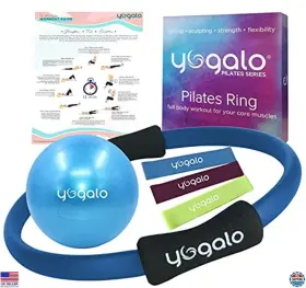 B01KU2MLNQ VISIT THE YOGALO STORE Pilates Ring Ball Set Bands