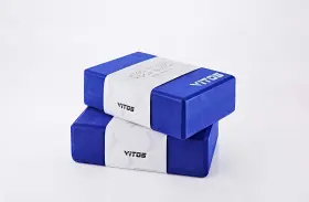 VF-YBK-FOM-BL-3-SET2 VITOS Fitness Yoga Block High Density