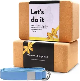 782913867467 VOLCANO CORK YOGA BLOCK Blocks Pack Set Natural