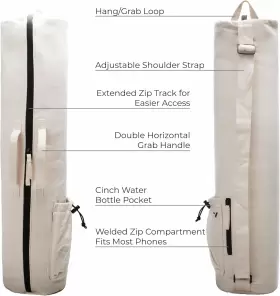 811668033268 VOORAY Avani Yoga Bag Mat Storage Natural #2