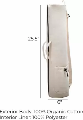 811668033268 VOORAY Avani Yoga Bag Mat Storage Natural #3