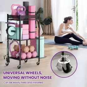 1120B VOPEAK Yoga Mat Storage Rack Gym Foam Rollers #3