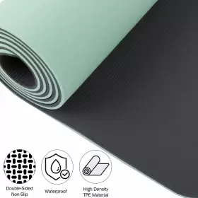 194189796554 WAKEMAN Yoga Mat Alignment Exercise Strap #3
