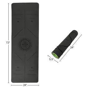 194189796561 WAKEMAN Yoga Mat Alignment Exercise Strap #2