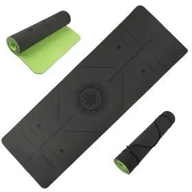 194189796561 WAKEMAN Yoga Mat Alignment Exercise Strap
