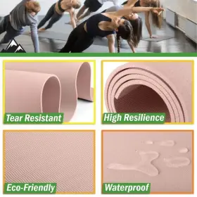 196593994618 WAKEMAN Yoga Mat Exercise Slip Workout #3
