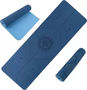 689998244889 WAKEMAN Slip Yoga Mat Alignment Exercise