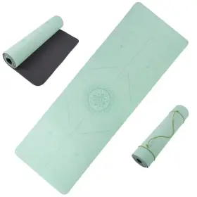 744110330885 WAKEMAN OUTDOORS Slip Yoga Mat Alignment