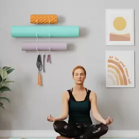 810001925352 WALLNITURE Guru Wall Mount Yoga Mat Gym Bands #2