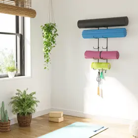 810001927639 WALLNITURE Guru Yoga Mat Holder Wall Mount Hooks #3