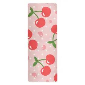 E05Y20011 WASSUD Yoga Mat Cherry Exercise Slip Workout Bag