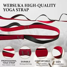 TR25-RG10 WEBSUKA Stretching Strap Yoga Loops Elastic Stretch #3