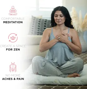 445053391379 WELLBEING Zabuton Meditation Mat Luxurious Floor #3