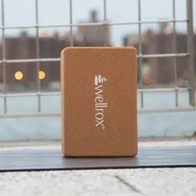 808650221581 WELLROX Cork Yoga Block Exercise Brick #2